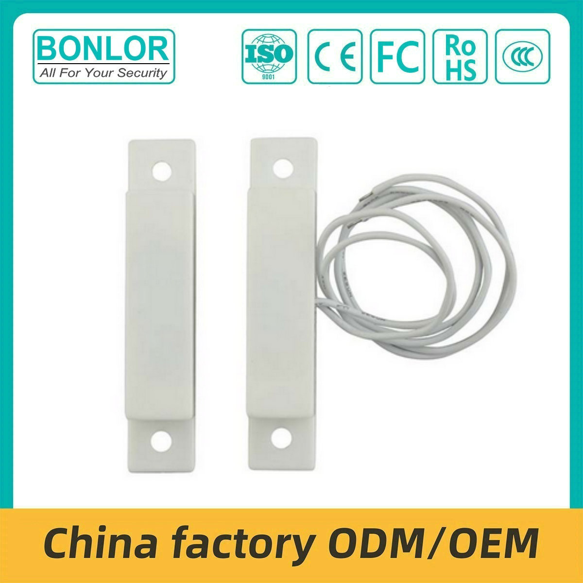 BR-32 White ABS Plastic Case Theft Alarm