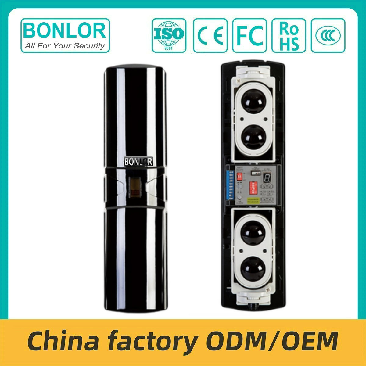 ABH-250 Active Infrared Beam Sensor Alarm Perimeter IR Beam Detector Intrusion A