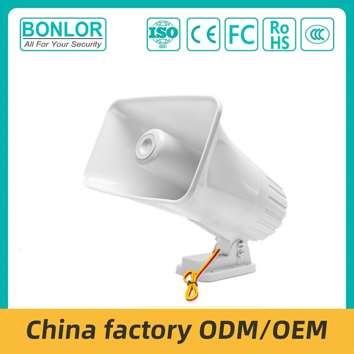 SF-130W ABS Housing Alarm Siren Horn Spe