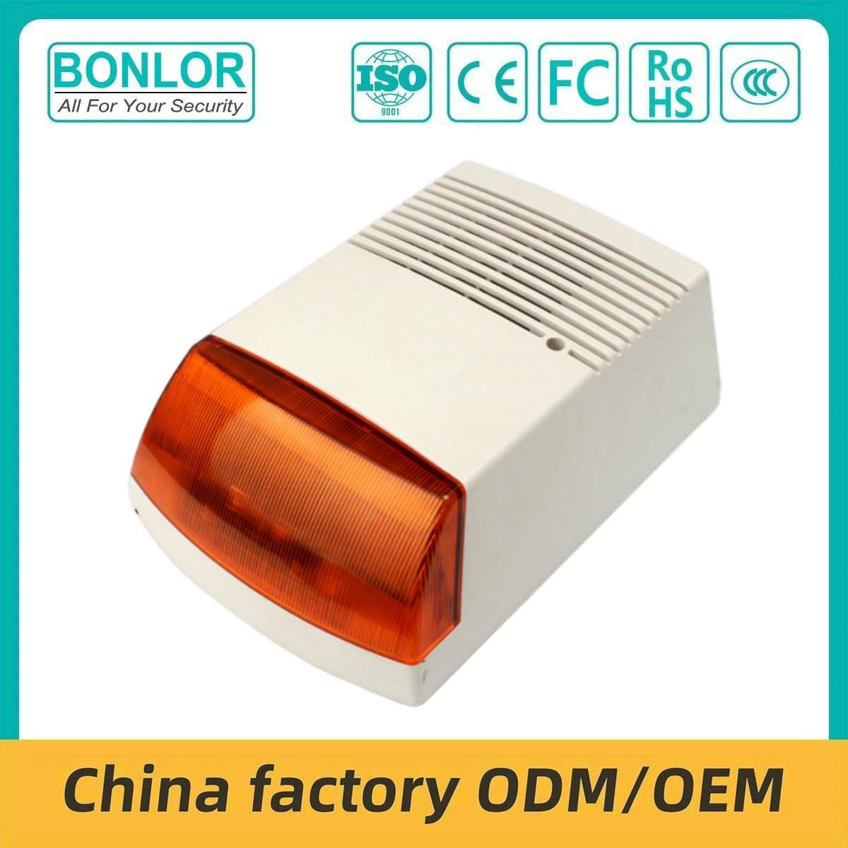 SF-104D 120dB Waterproof Wired Flashing & Sound Outdoor Alarm Siren