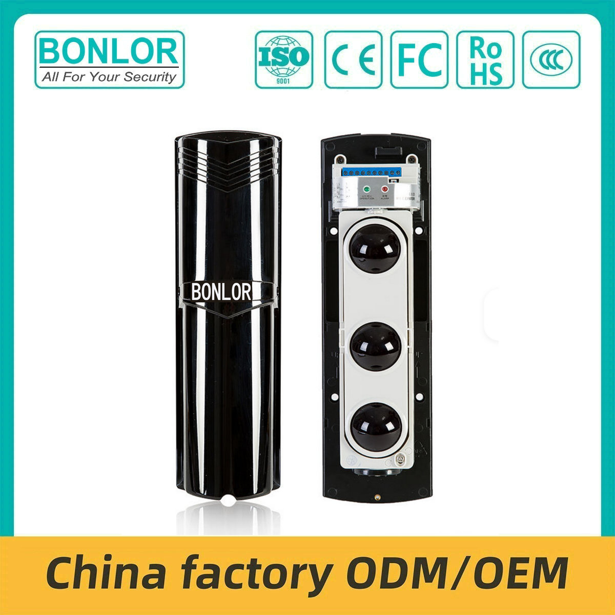 ABE-250B Wholesale Burglar Alarm Photoelectric IR Beam Detector Perimeter Alarm 