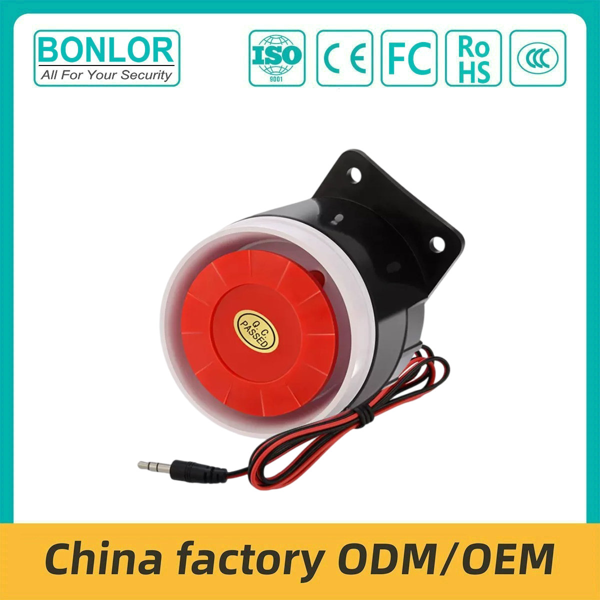 SF-513  White Small Piezoelectric Siren 