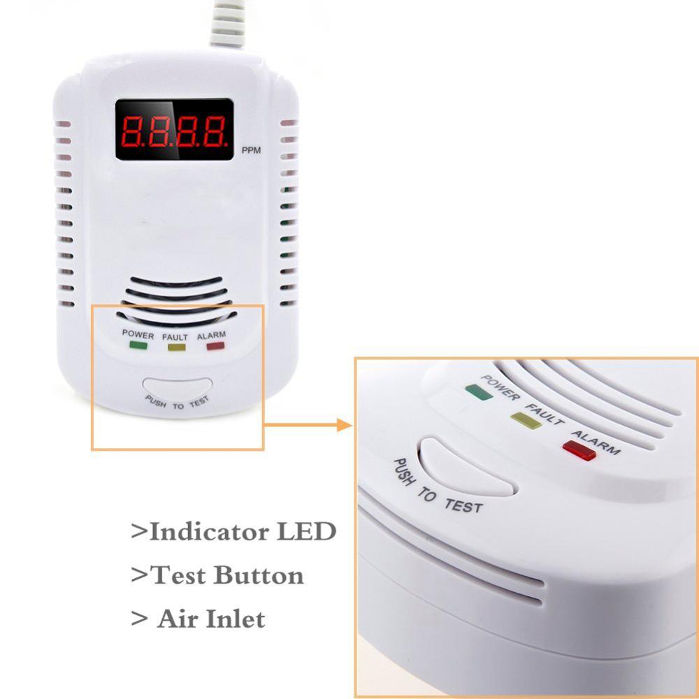 Home Standalone Plug-In Combustible Gas Detector LPG LNG Coal Natural Gas Leak Alarm Sensor Voice Warning Alarm Sensor