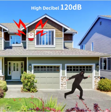 433MHz Outdoor Wireless Waterproof Flash Alarm 120dB High Decibel Loudness Sound & Flash LED Outdoor Security Alarm System