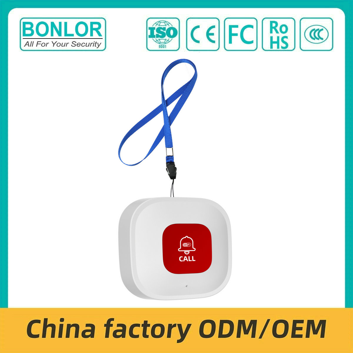 SF-S7W  Button WiFi SOS with Neck String