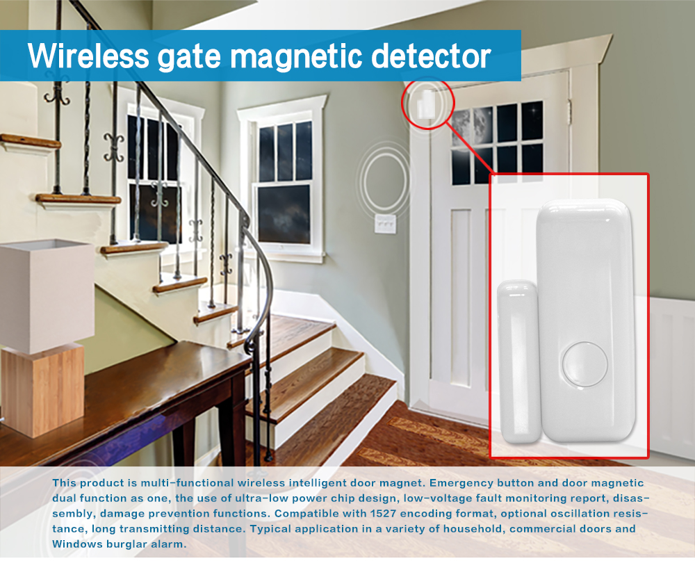 Wireless  433mhz  Door Sensor Window Open Detector with SOS Button Work with Home Security Alarm System