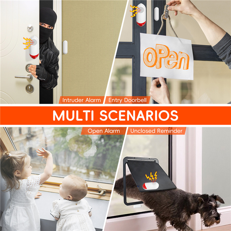 Wireless Anti-Theft Wifi Tuya Smart App Home Security System Open Magnetic Door Window Entry Alarm Single Sensor With Siren