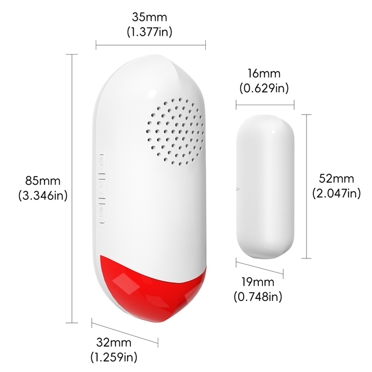 Wireless Anti-Theft Wifi Tuya Smart App Home Security System Open Magnetic Door Window Entry Alarm Single Sensor With Siren