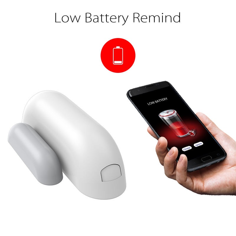 WIFI Smart Door Open Contact Sensor Detector Entry Detector Sensor with App Alerts Compatible with Alexa Google Assistant