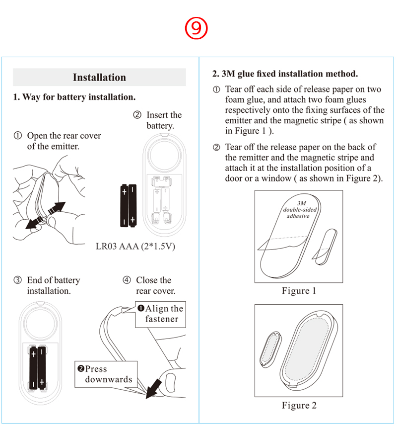 Tuya Smart WiFi GSM Magnetic Door Sensor Alarm/Door Window Entry Alarm Work With Alexa Google Home and IFTTT